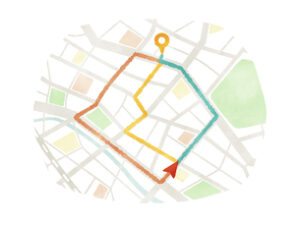 複数の経路のイメージ